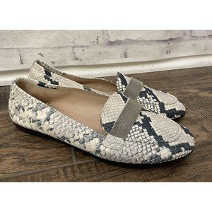 Hispanitas Flats Snake Print Leather Loafers spanish Sz 41 EU 10 USA